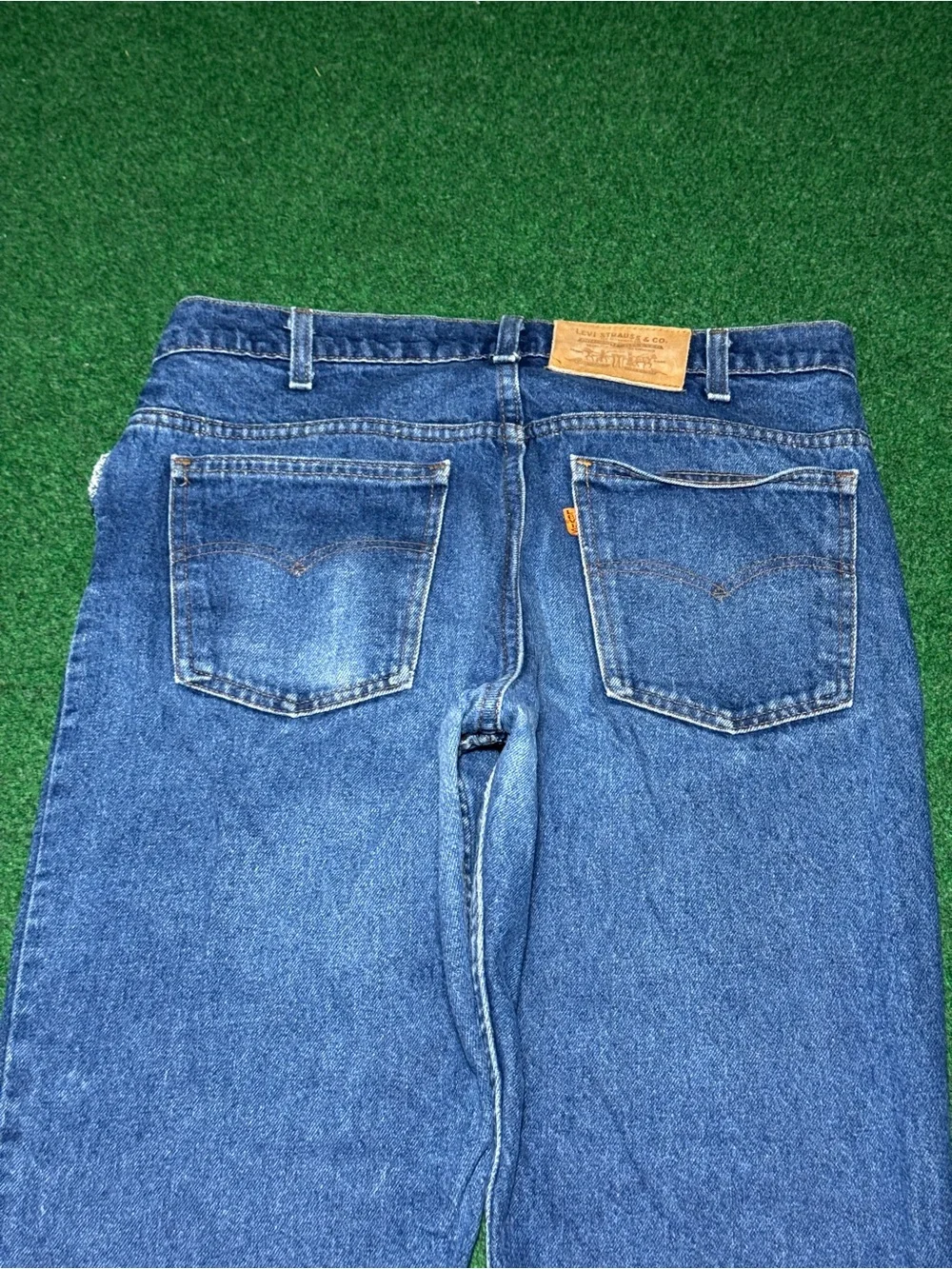 Vintage 70s Levi’s Jeans, Denim Pants Made in USA Orange Tab SF207 (34x30)